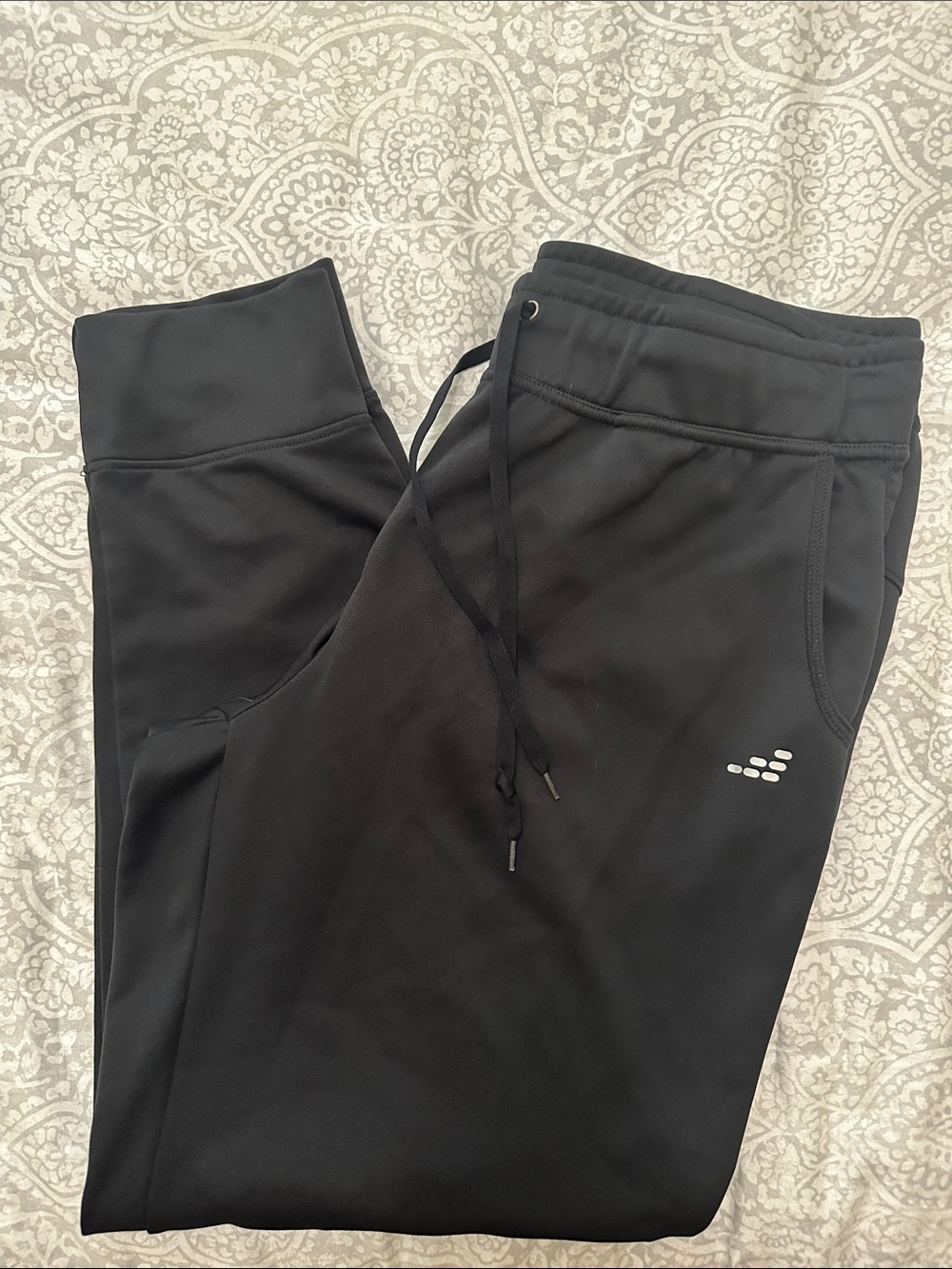 bcg Black Fleece-Lined Athletic Pants